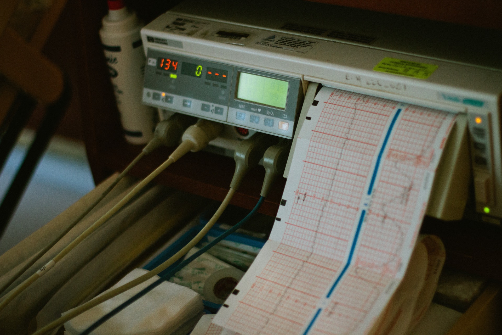 medical monitor with printout